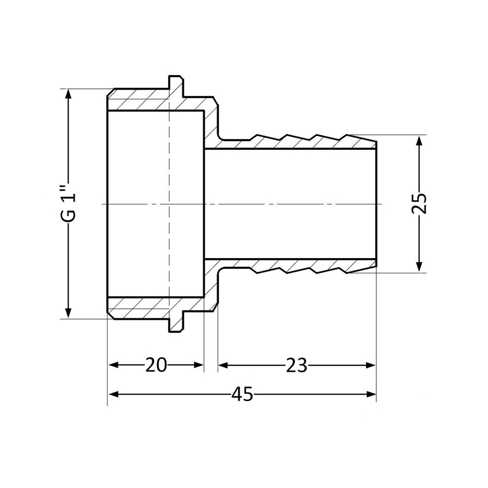 Штуцер Thermo Alliance Standart 25х1" НР SD4272525 Київ - фото 2