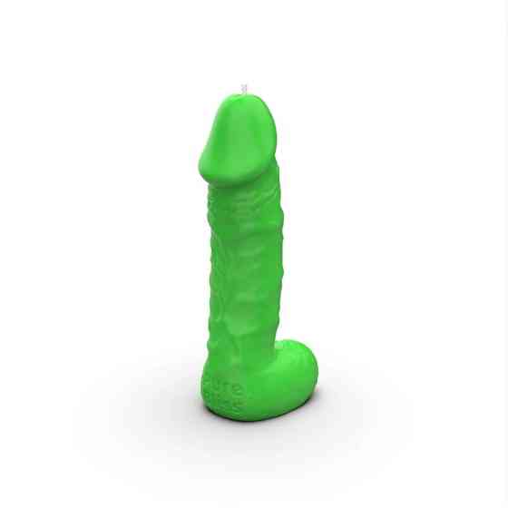 Свічка пікантної форми Pure Bliss MINI Green зелена, 15 см Sex Aura Київ