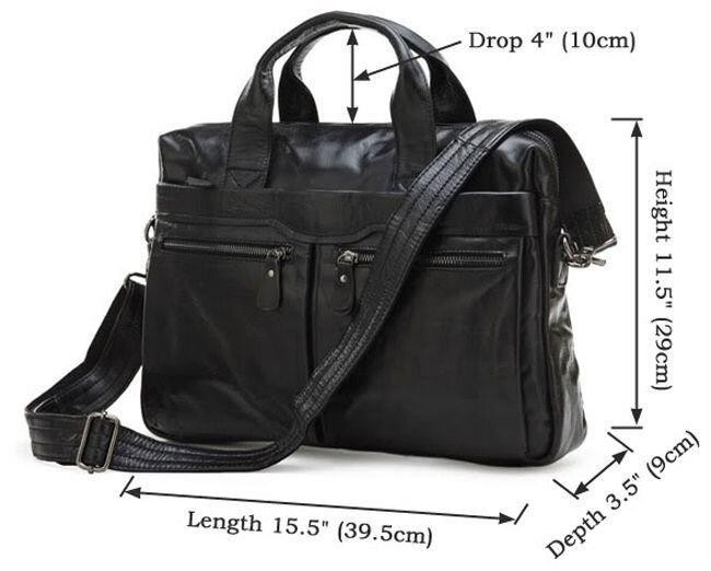 Сумка чоловіча для ноутбука і документів Чорна (Vintage) Київ - фото 3