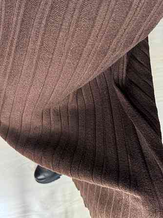 Спідниця жіноча My fashion 8893 в’язана довга максі пліссе трапеція коричнева, коричневий, one size Київ