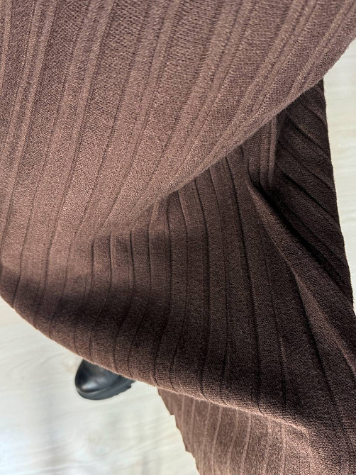 Спідниця жіноча My fashion 8893 в’язана довга максі пліссе трапеція коричнева, коричневий, one size Київ - фото 6
