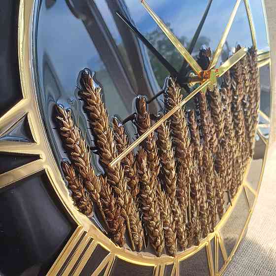 Годинник настінний 40 см з епоксидної смоли ручної роботи Дніпро