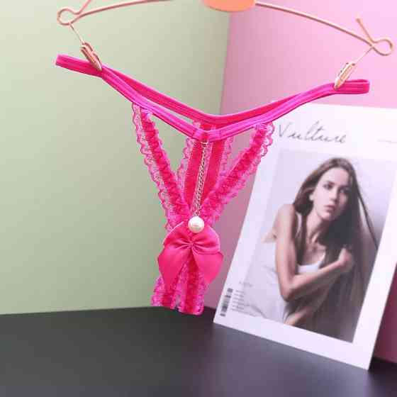 Жіночі трусики з розрізом рожеві - розмір універсальний, резинка до 106см Київ