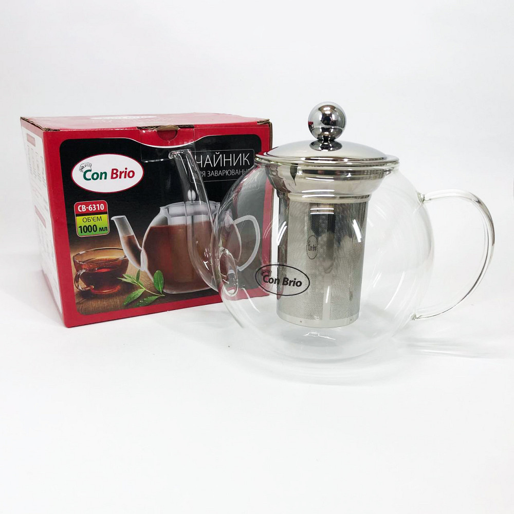 Эксклюзивные заварочные чайники, Заварники для чая и кофе, Стильный стеклянный заварочный чайник BE-31 Львов - изображение 1