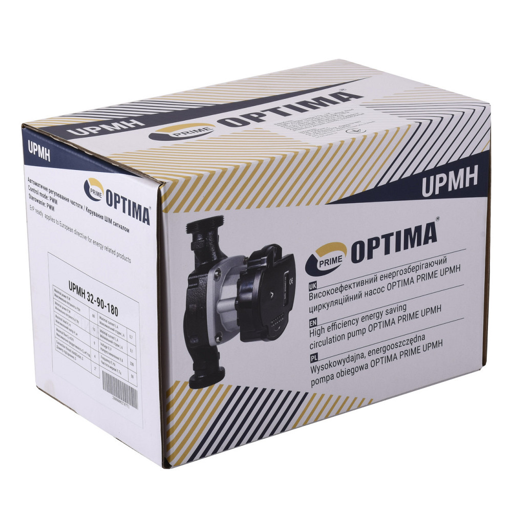 Насос циркуляционный энергосберегающий Optima PRIME UPMH 32-90AUTO 180мм + гайки (000027877) Киев - изображение 5
