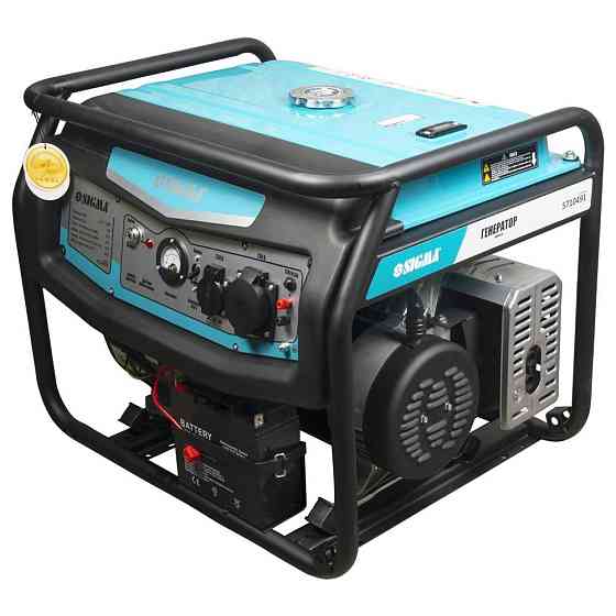 Генератор бензиновий 230 В 6.0/6.5 кВт 4-тактний електрозапуск SIGMA (5710491) Київ