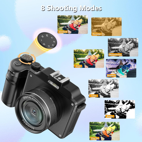 Цифрова камера LONGYI X9 8K 64 МП Wi-Fi, автофокус, 18x Zoom, 64 ГБ + коричневий шкіряний чохол Київ