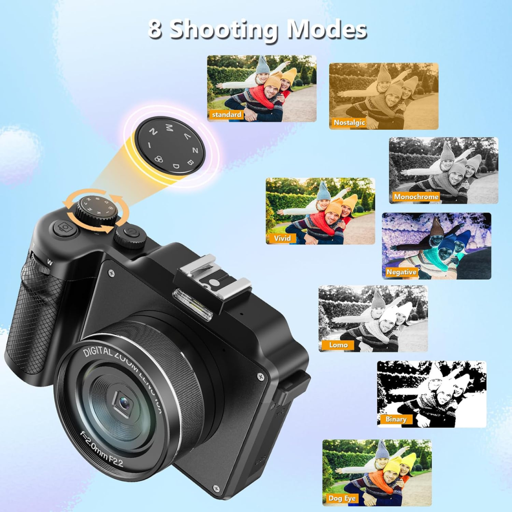 Цифрова камера LONGYI X9 8K 64 МП Wi-Fi, автофокус, 18x Zoom, 64 ГБ + коричневий шкіряний чохол Київ - фото 6