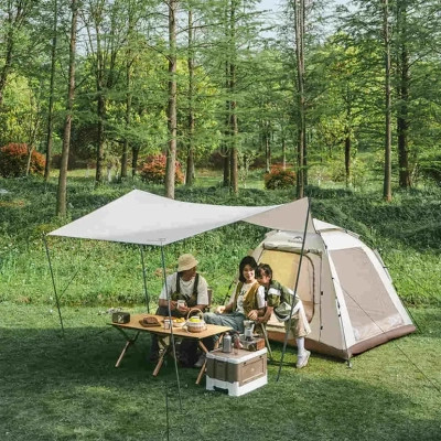 Палатка Naturehike тримісний автоматичний із тентом Ango Picnic CNK2450WS021, коричневий (6976023922817) Вінниця - фото 4