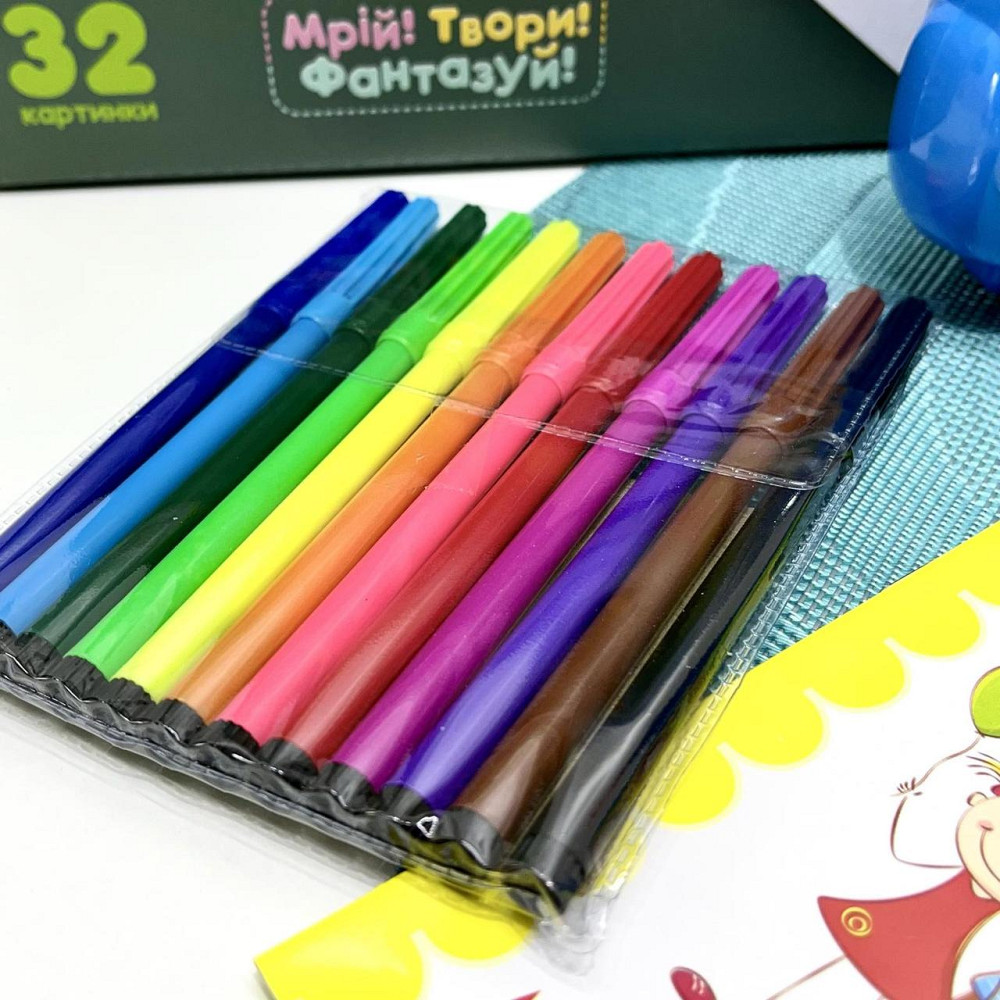 Проектор для малювання 32 слайда фломастери 12 шт Блокнот Синій (AK 0002 AB) Чернигов - изображение 5