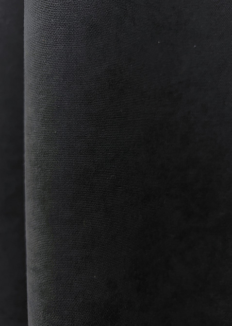 Шторная ткань микровелюр Petek YL цвет черный 2017ш Киев - изображение 2