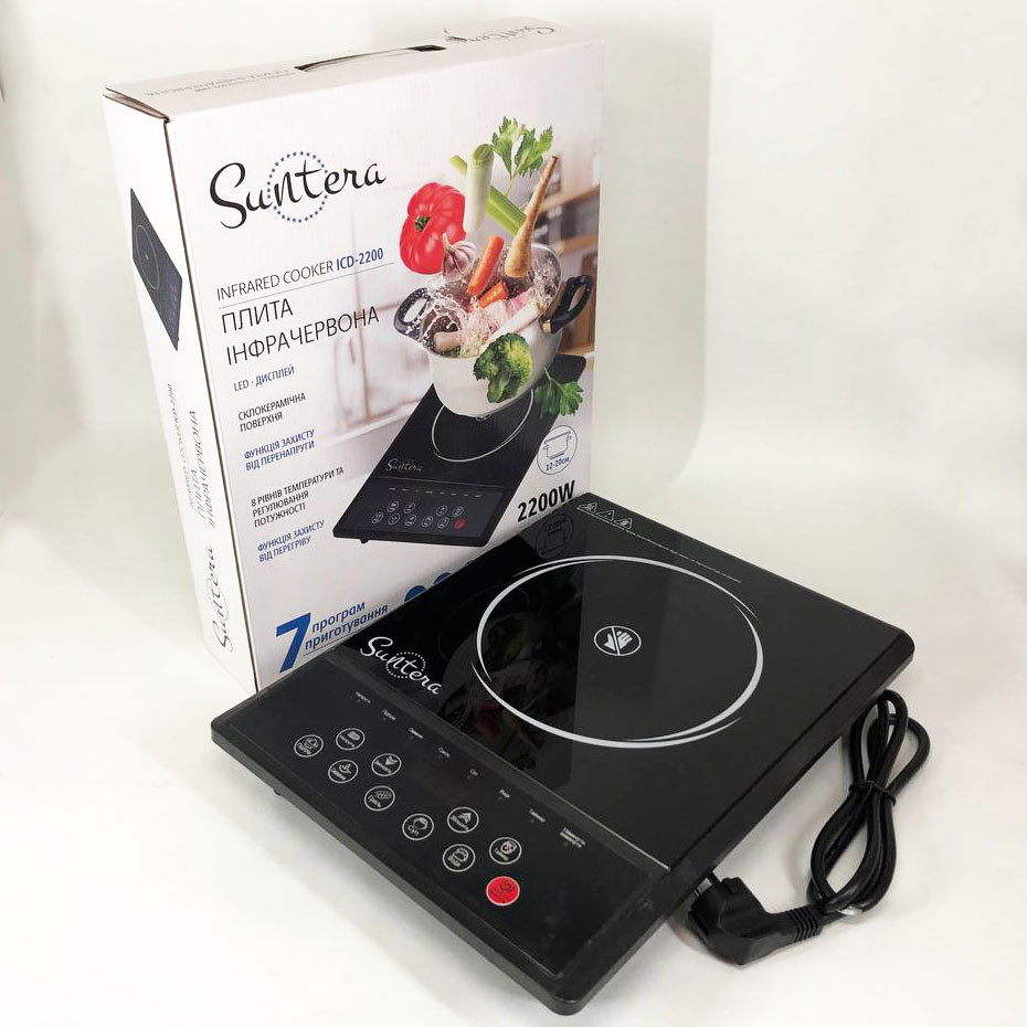 Електроплита маленька, Компактна побутова електроплита, Плита інфрачервона настільна керамічна PA-75 Івано-Франківськ - фото 3