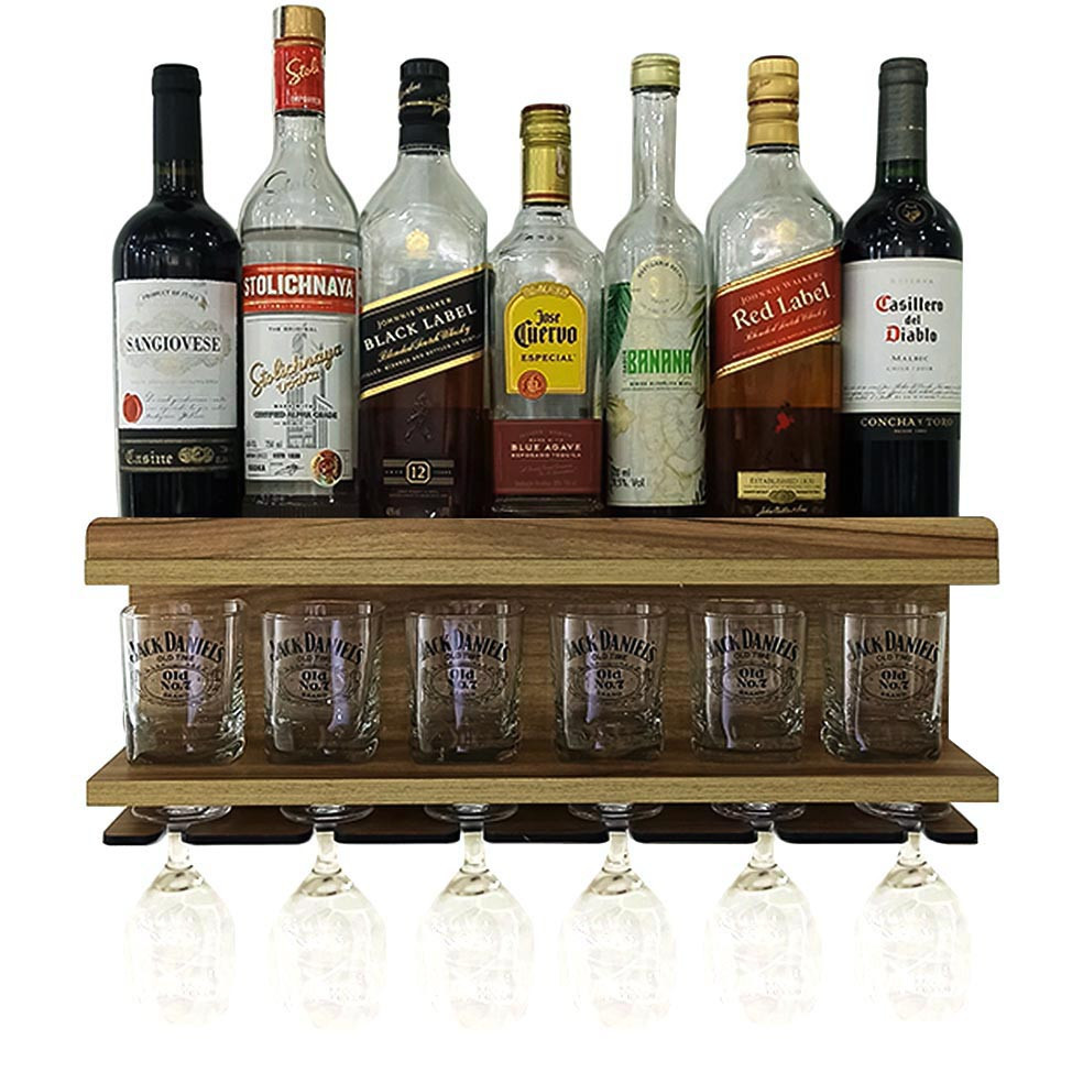 Настінна винна полиця "Тайкі" палісандр Миколаїв - фото 1