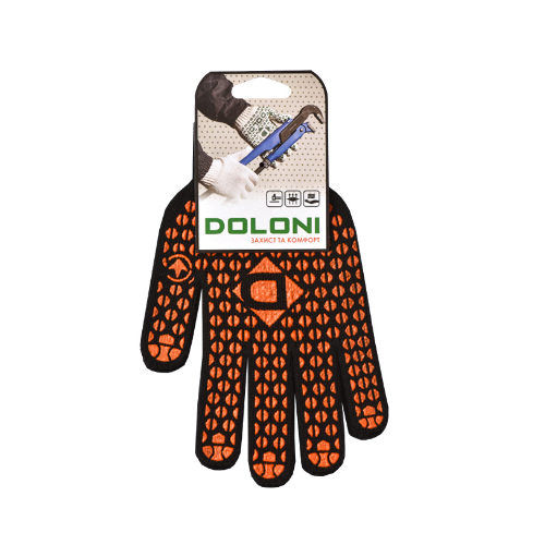 Рукавички 10315 трикотаж з малюнком ПВХ клас 7 чорний Standart ДКГ Житомир - изображение 4