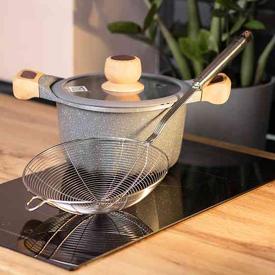 Шумівка з нержавіючої сталі з ручкою Ø 20 см для фритюру HP-19-16-20CM Коломыя