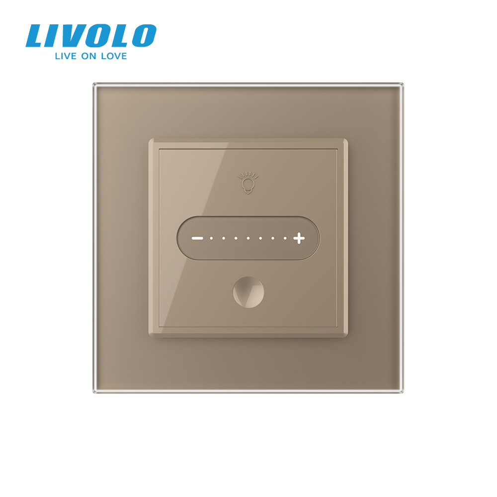 LIVOLO Розумний сенсорний димер слайдер EC LIVOLO золото матове скло Коломия - фото 7