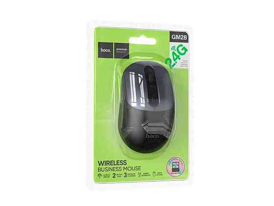 Мишка бездротова Hoco GM28 3 кнопки/USB 2.4GHz/1200DPI чорна (15) ТМ HOCO Solmir Київ