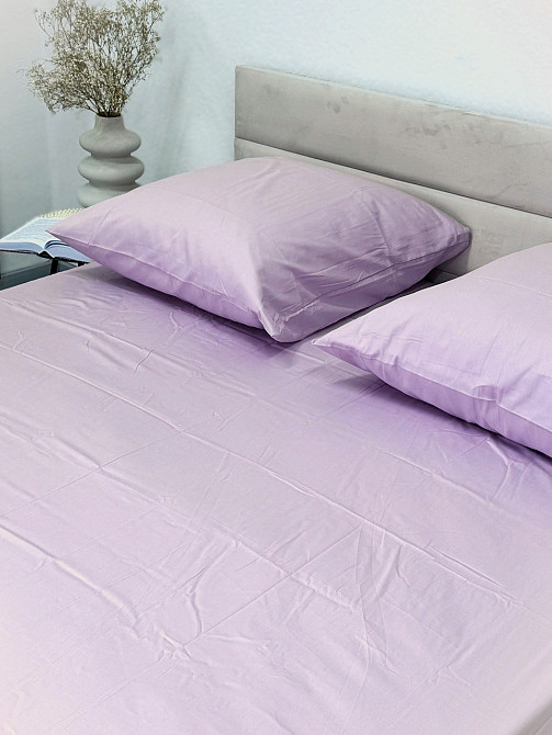 Ecotton Простирадло на резинці Ecotton 160х200 см із сатину (арт. 14-3805 Iris) світло-рожевий Київ - фото 4