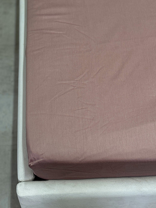 Ecotton Простирадло на резинці Ecotton 90х200 см із сатину (арт. 16-1412 Stucco) коричневий Коломия - фото 5