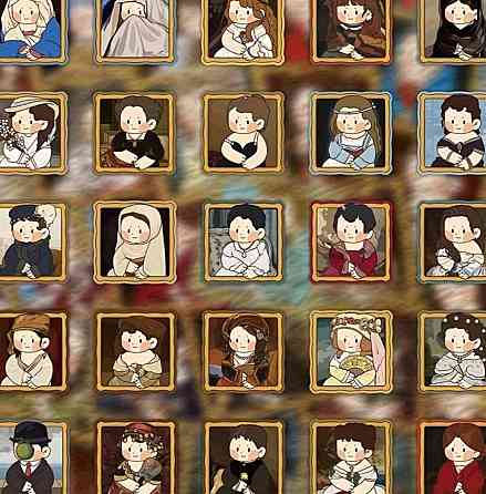 Набор наклеек 50 шт с известными картинами, винтажные стикеры искусство для блокнота ноутбука Киев