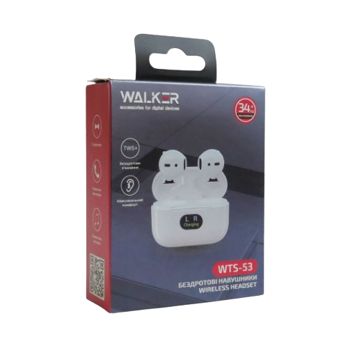 Навушники бездротові WALKER WTS-53 білий/срібло Житомир - фото 5