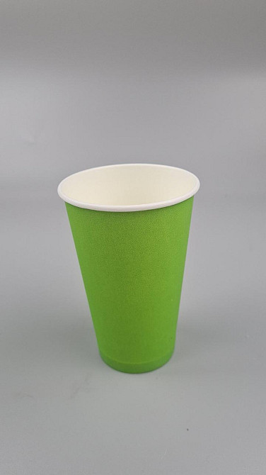 Склянка паперова 500 мл (16oz) "БЕЛО ЗЕЛЕНИЙ" Маестро (35 шт) Харків - фото 2