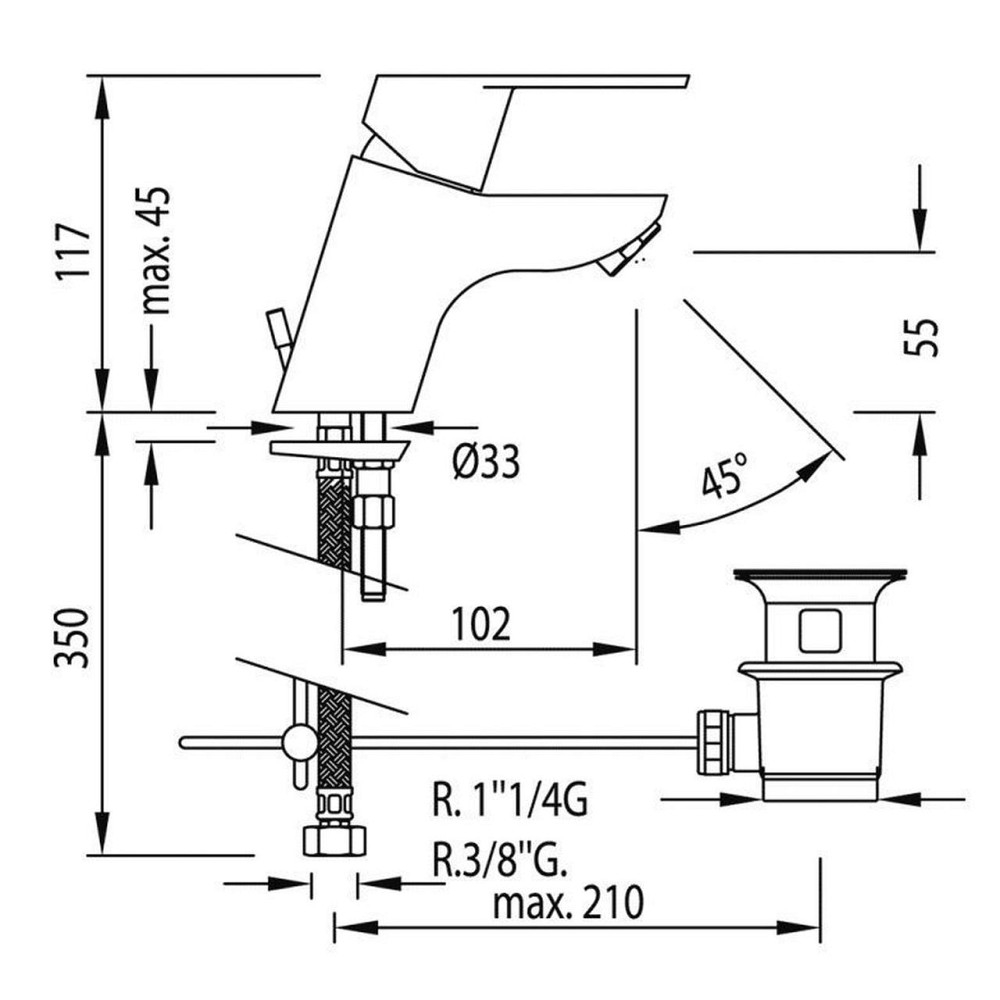 Смеситель для умывальника TRES BM 139102 (000004312) Киев - изображение 2