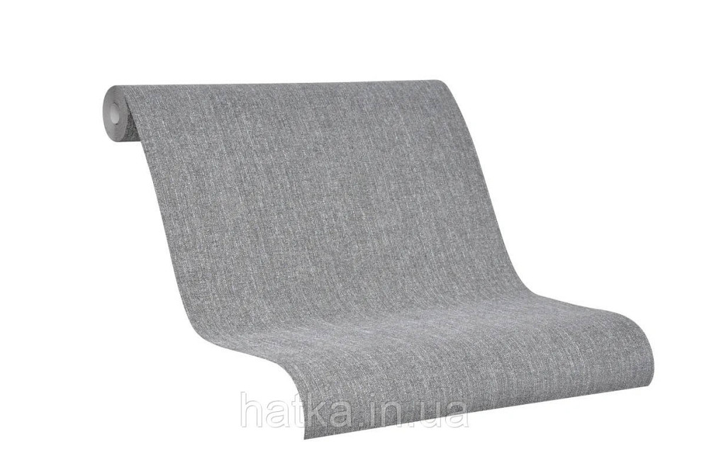 Обои виниловые на флизелине Marburg 31815 New modern однотонные черные с серым под мешковину Киев - изображение 2