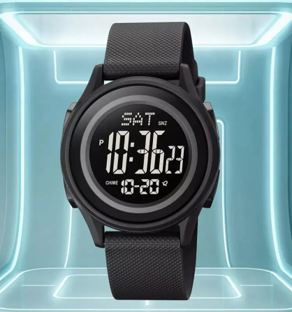 Чоловічий спортивний наручний годинник Skmei 1893 (Чорний з чорним циферблатом) Київ