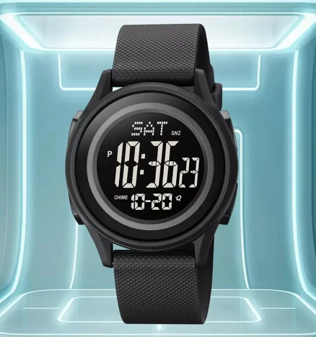 Чоловічий спортивний наручний годинник Skmei 1893 (Чорний з чорним циферблатом) Київ - фото 6