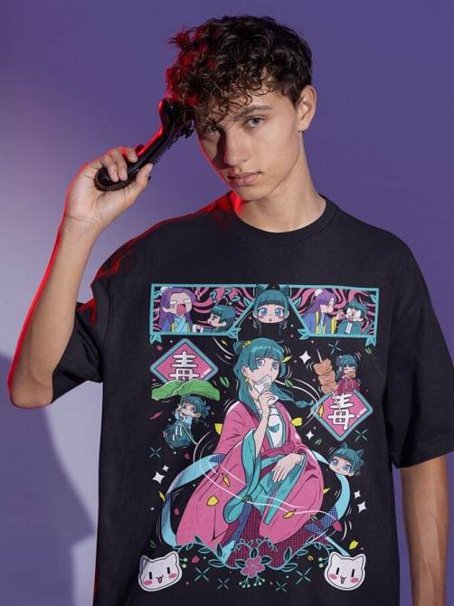 Футболка для мальчика аниме Маомао Апотхекарй Диариес Ессентиал оверсайз (рост от 165 до 180 ) Черний AnimeJ1021m Днепр - изображение 1