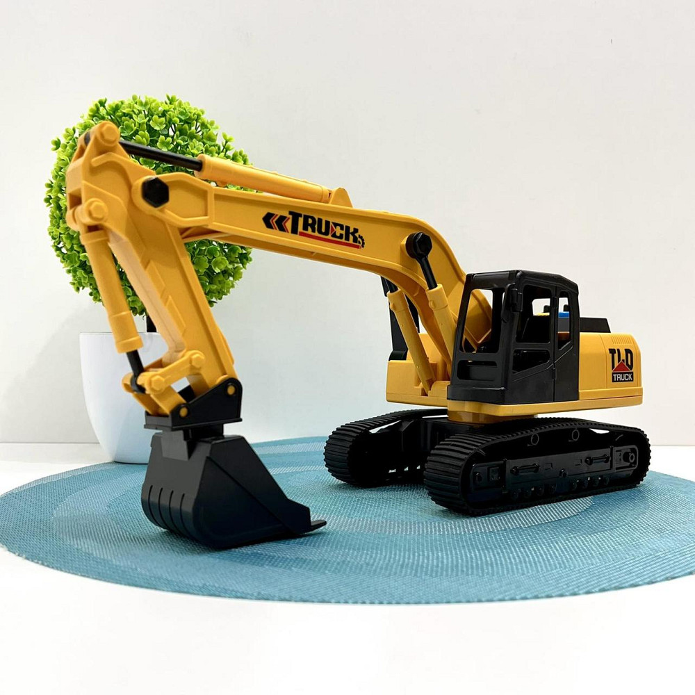 Екскаватор спецтехніка звук світло рухомі деталі 32см Жовто-чорний (584-1-2) Чернігів - фото 1