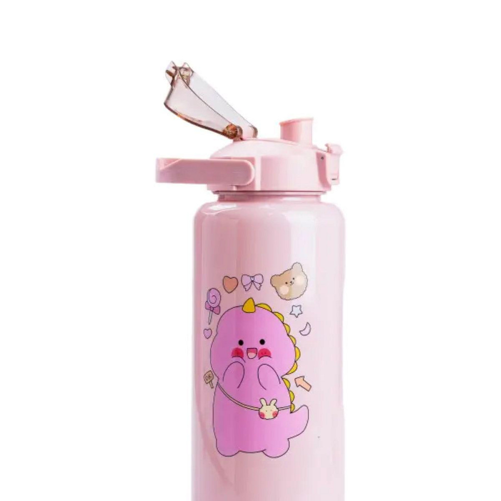 Набор многоразовых бутылок 3 в 1 Дракоша 0.3л 0.7л 2л розовый HPZSB120013P Киев - изображение 3