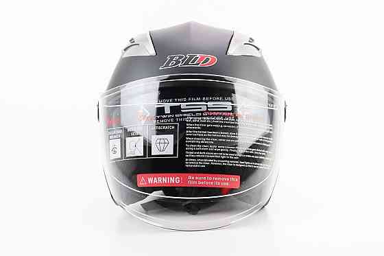 Шолом відкритий+відкидні окуляри BLD-708 М (57-58см), ЧОРНИЙ матовий Киев