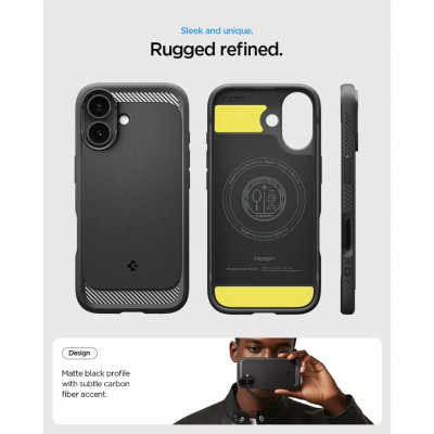Чехол для мобильного телефона Spigen Rugged Armor MagFit iPhone 17 Matte Black (ACS10367) Винница - изображение 7