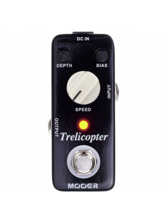 Гитарная педаль Mooer Trelicopter MTR1, аналоговое Tremolo, True Bypass, регулировка Depth, Rate и Bias, металлический корпус Киев