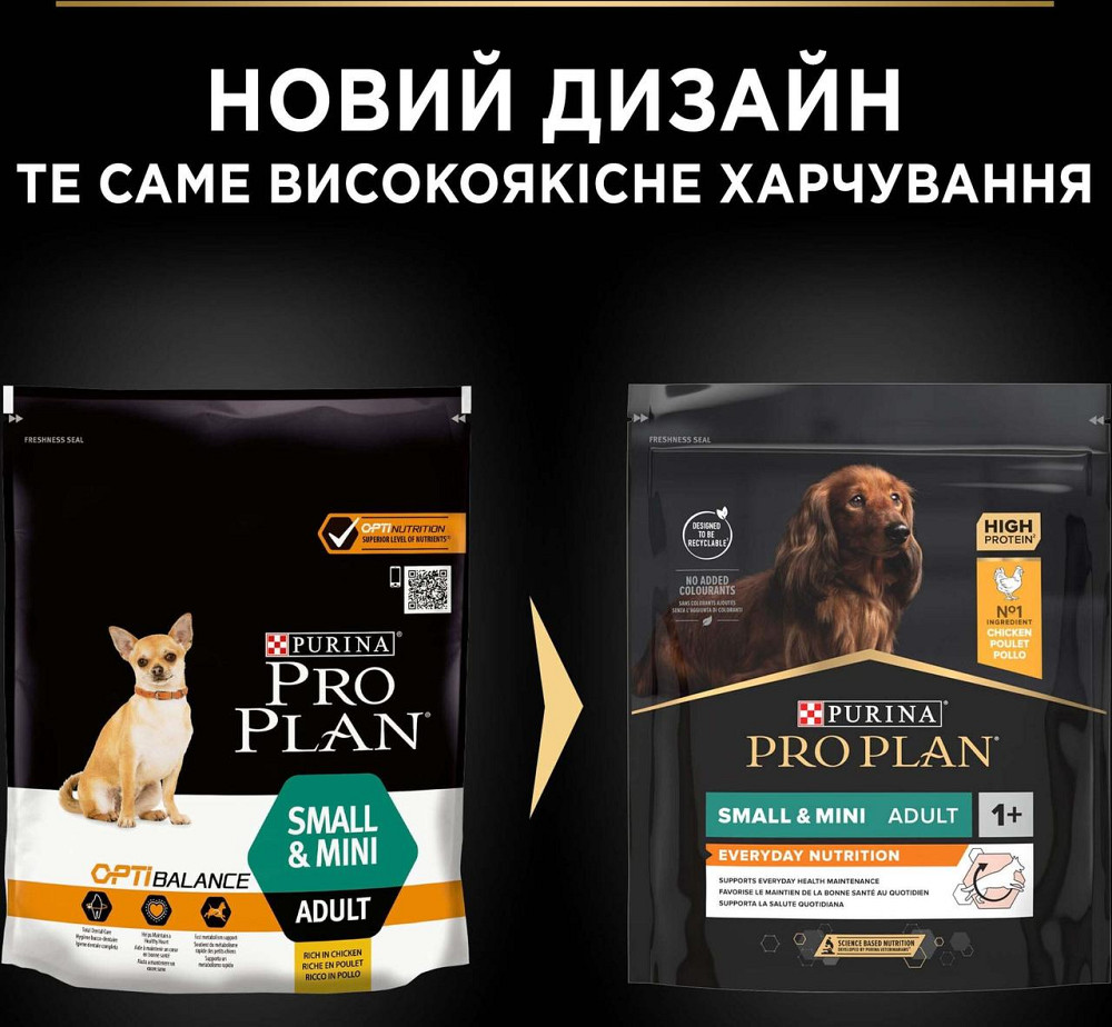 Сухий корм для дорослих собак дрібних порід з куркою Pro Plan Adult Small & Mini 700 г Вінниця - фото 4