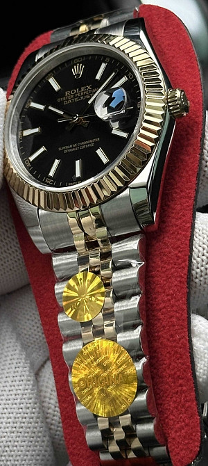 Швейцарський годинник Rolex Datejust Silver Gold Київ - фото 5