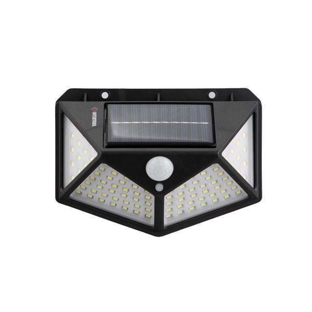 Светильник аккумуляторный настенный 100 SMD, уличный, солнечная панель, датчик движения INTERTOOL LB-0113 Киев - изображение 2