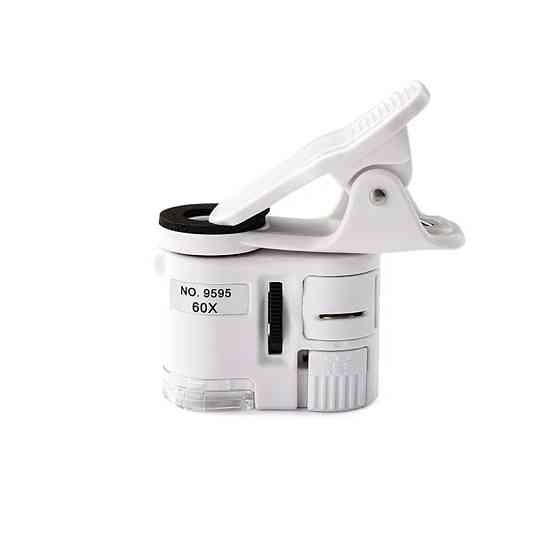 Мікроскоп 60X з кліпсою для мобільного телефона та підсвіткою Київ