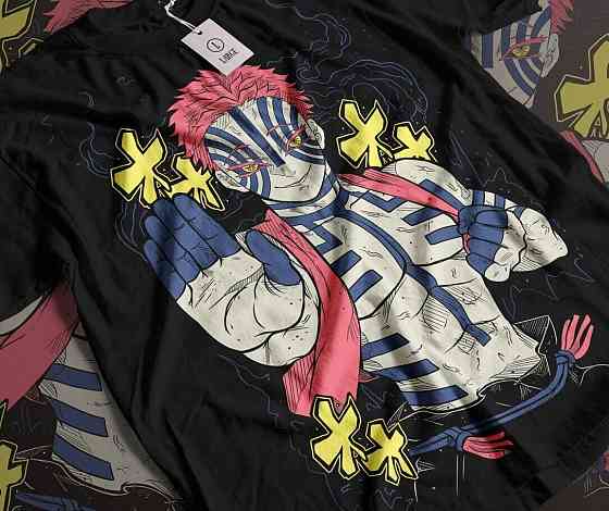 Футболка для хлопчика з аніме принтом Флкл Харуко Фоолй Коолй оверсайз (зріст від 165 до 180) Чорний AnimeJ0971m Дніпро