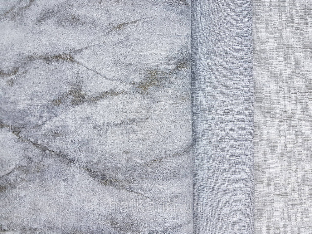 Обои виниловые на флизелине Rasch Riva 1.06х10 абстракция волны срез камня серые белые серебристые 972238 Киев - изображение 2