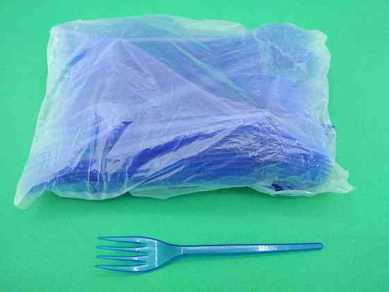 Вилки пластикові 100 шт Сині Юніта Харків