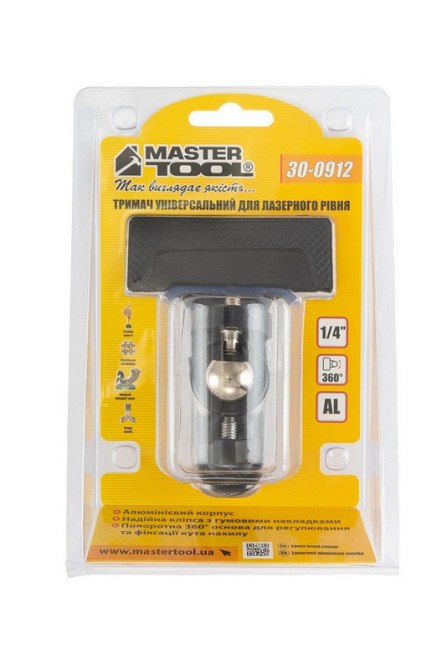 MASTERTOOL Тримач для лазерного рівня MASTERTOOL універсальний Al 360° ¼" 30-0912 Киев - изображение 6