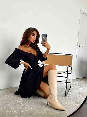 Женское романтическое вечернее мини платье Черный, 46/48 Одесса