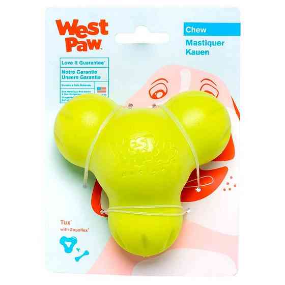 West Paw Tux Treat Toy (Вест Пав Тукс) игрушка для собак с отверстием для лакомств Маленький - 10 см., Зелёный Запорожье