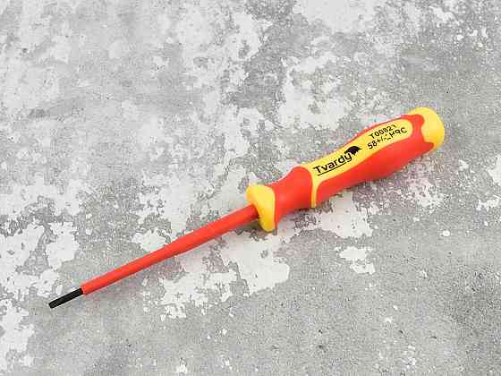Діелектрична Викрутка SL3x100мм, бренд "Tvardy", сертифікат VDE 1000V Стрий