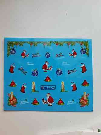 Новорічні наклейки на нігті Київ