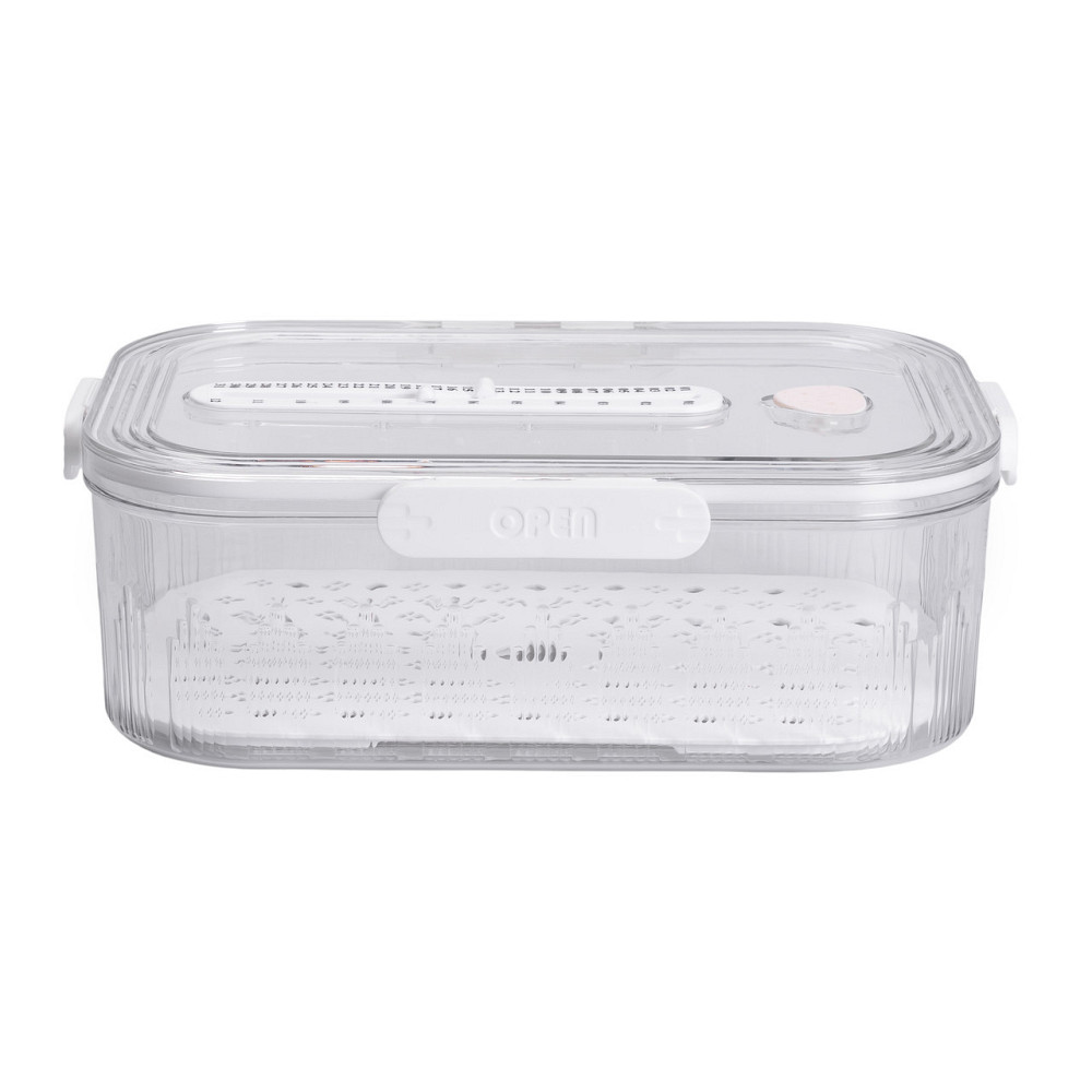 Контейнер для еды пластиковый 32.5х22.5х11 см пищевой контейнер с индикатором даты 4.2 л Белый HP-27-2 Киев - изображение 5