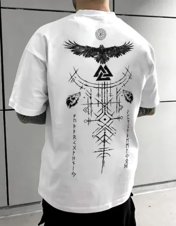 Футболка мужская с принтом  48 Белая 2664092985 Днепр